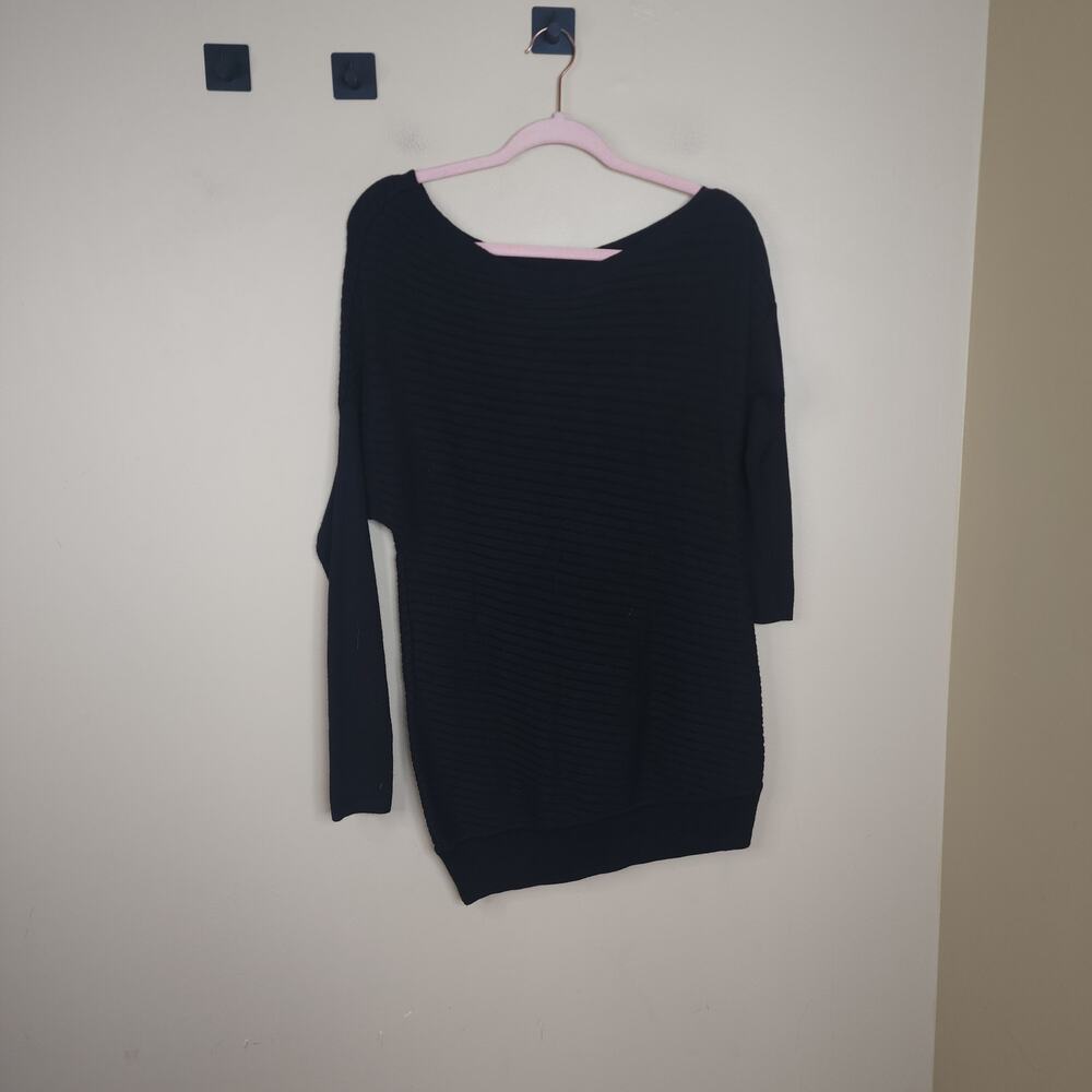 White House Black Market Long Sleeve Off the Shoulder Ribbed Sweater Dress XS